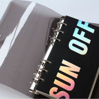 Yiwi Black PVC Transparent Spiral Agenda Traveler Journal Notebook School DIY 6 Holes Binder Diary Planner Cover A5 A6