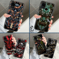 ญี่ปุ่น Samurai Oni หน้ากากศัพท์สำหรับ Samsung Galaxy หมายเหตุ4 8 9 10 20 S8 S9 S10 S10E S20 Plus UITRA Ultra สีดำแนวโน้ม