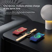 3 IN 1 Magsafe Wireless Charger Pad Stand สำหรับ 14 13 Pro Max Fast Charging Dock Station สำหรับ SE 8 7 Pro