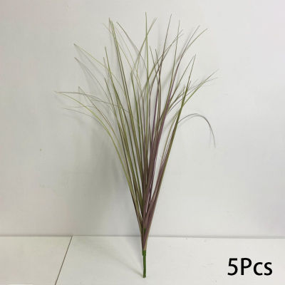 หญ้าเทียม P5u7 5มัดหญ้าปลอมใส่แจกันดอกไม้ต้นไม้หญ้าเทียมขนาด60ซม. การตกแต่งบ้านเทียม
