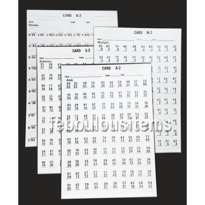 Window Card pc level 2 Addition Subtraction Multiplication Division ...