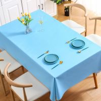 Morris8 New Hot Solid Color Fashion Desktop PVC Tabletop Hotel Dining Table Fabric Blue Cloth Art Party 21CLNTYJ01