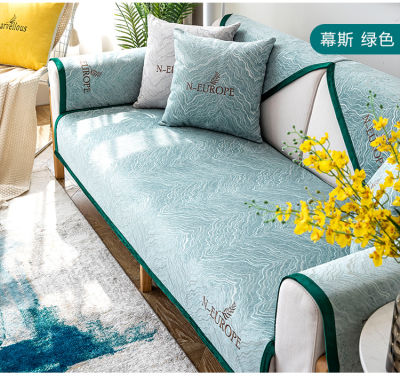 1pcs Sofa Cover Solid Color Plush Couch Cover Seat Cushion Europe Style Leather Sofa L Corner Non-Slip Sofa Towel