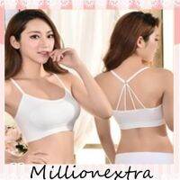 สปอร์ตบรา Sportbra 4สาย ลุคSexy ชุดออกกำลังกาย กระชับ พร้อมส่ง สีดำและสีขาว