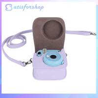 ฝาครอบเคสกระเป๋าหนัง PU ปรับสายคล้องไหล่สำหรับได้ Instax Mini 11