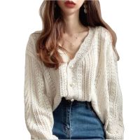 2021 hot sale spring casual loose long clothing acrylic knit women cardigan sweater for summer