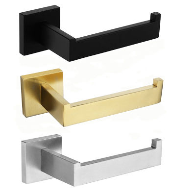 Wall Mounted Bathroom accessories Stainless Steel Square Toilet Paper Holder Mirror &amp; Brushed Gold &amp; Black &amp; Brushed