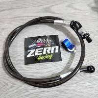 สายเบรค ZERN สีเงินตัดดำ ***รุ่นถูก*** หัวฟันเฟือง 45 องศา ยาว36นิ้ว ใส่ DASH / LS / R15 / MSLAZ