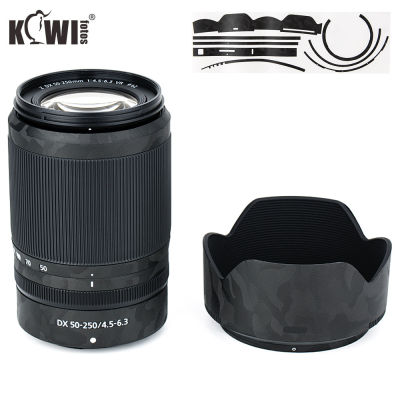 Anti-Scratch Lens &amp; Lens Hood Cover Skin Film for Nikon NIKKOR Z DX 50-250mm f4.5-6.3 VR Lens &amp; HB-90A Shadow Black 3M Sticker