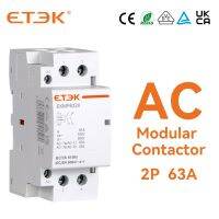 【Taiyong Electric】ETEK ในครัวเรือน AC Modular Contactor 220V เฟสเดียว2P 63A 2NO Coil Din Rail ประเภท EKMF-6320-230