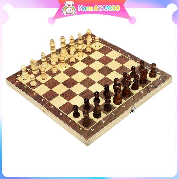 Moon AYAMOO Folding Magnetic Chess Board Set Extra 2 Queens Portable ...