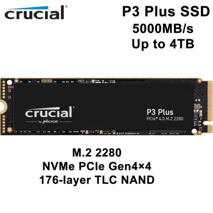 Yingruida Crucial P3 Plus NVMe SSD Solid State Drive Laptop Computer