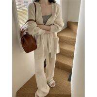 T-shirt Coat Autumn Fashion Suit High Waist Hanging Feeling Floor Mop Temperament Age Reducing Two-piece Set Female Rac