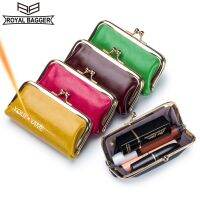 Royal Bagger dompet koin kulit untuk wanita dompet penyimpanan lipstik asli 2031 bahan kulit sapi asli untuk wanita