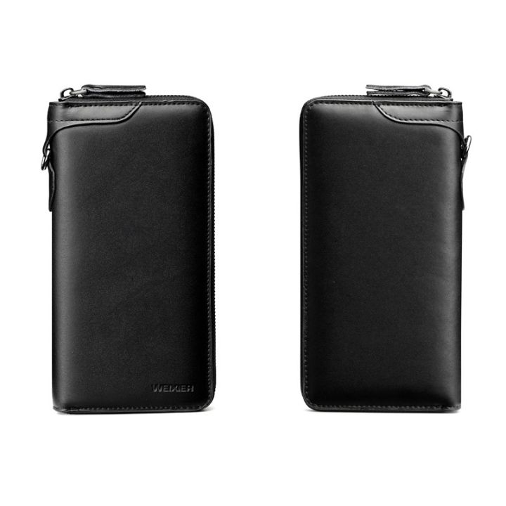 cs-mens-genuine-leather-long-wallet-zipper-wallet-wristlet-designer-card-purse