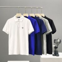 FRED PERRY เสื้อโปโลข้าวสาลีปักแขนลำลองขาสั้นของผู้ชายสไตล์ใหม่2022ฤดูร้อน M3600แท้