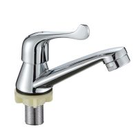 Single Cold Water Tap Silver Zinc Alloy Basin Mixer Home Kitchen Bathroom Deck Mount Sink Faucet Pull-Out Basin Sink Faucet