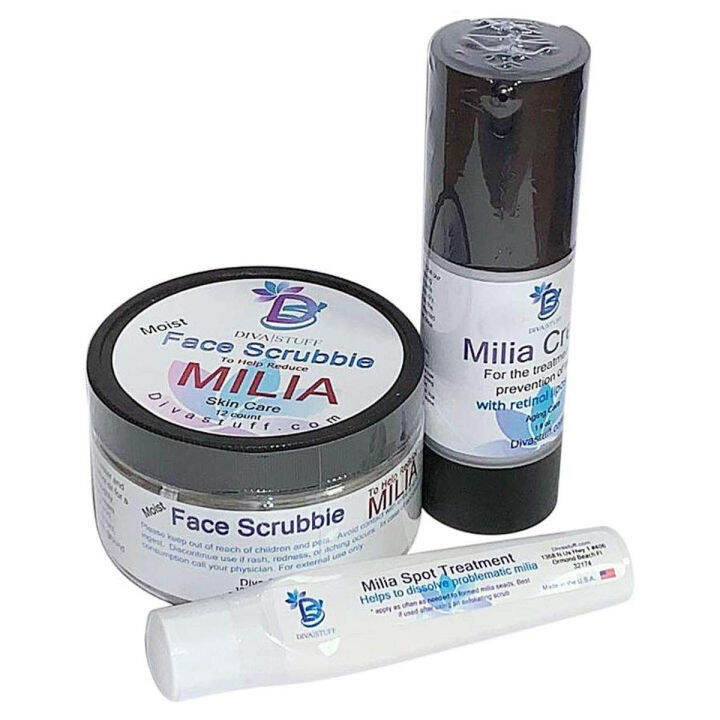 Diva Stuff 3 Piece Milia Treatment Set, Helps Dissolve and Reduce Milia, With Salicylic Acid