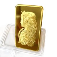【CC】﹊▧  Bank Gold Bar Commemorative Coin 1 Ounce Foreign Currency Collection Goddess
