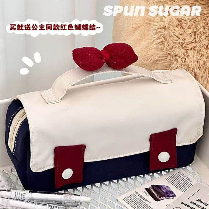 cartoon-cute-bow-snow-white-large-capacity-portable-pencil-case-portable-stationery-bag-personality