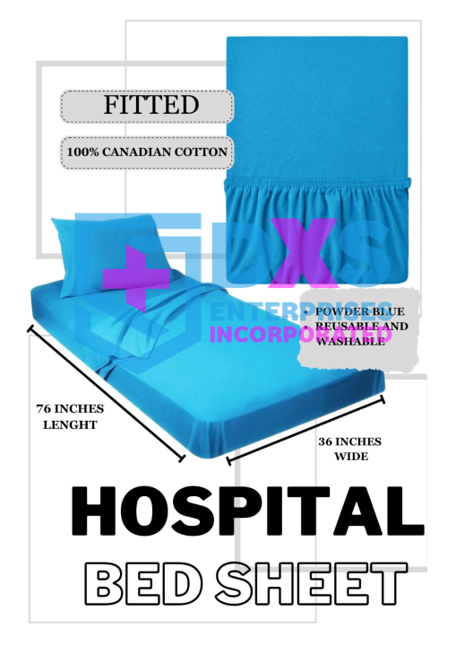HOSPITAL BED COVER 100 CANADIAN COTTON POWDER BLUE Lazada PH