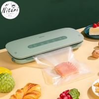 เครื่องซีลถุง เครื่องซีลสูญญากาศ ที่ซีลสูญญากาศ vacuum sealer ช่วยถนอมอาหาร รักษาความสดของเนื้อสัตว์ อาหารแห้ง ฟรีถุงซีล 22x30ซม. 10ถุง Nitari