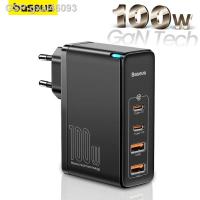 เครื่องชาร์จ Gxal46093 Baseus GaN 100W QC 4.0 3.0 USB ชนิด C ตัวชาร์จไฟสำหรับ iPhone เร็ว