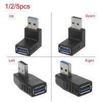 ☒✶ 1/2/5pcs USB 3.0 A Male to Female Adapter Connector plug cable Extension Extender 90 Degree Angle Coupler For Laptop PC