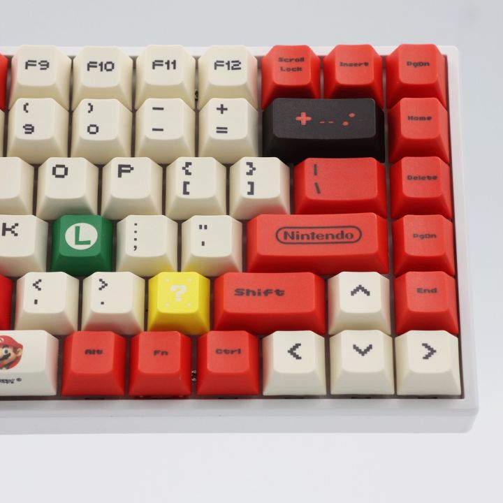 mario-keycap-119-pbt-ปุ่มกดแป้นพิมพ์-ธีมมาริโอ้-diy-สำหรับแป้นพิมพ์เชิงกล-cherry-profile