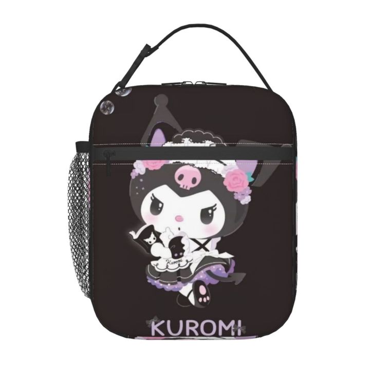 kuromi-กระเป๋าใส่กล่องอาหารกลางวัน-มีฉนวนกันความร้อน-กันน้ํา-ใช้ซ้ําได้-สําหรับเด็ก-และผู้ใหญ่