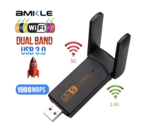 USB 3.0 Wifi Adapter 1900Mbps USB การ์ดเครือข่าย1200Mbps Wifi Dongle USB LAN Ethernet Dual Band 2.4G 5.8G ตั้งค่า Driver CD