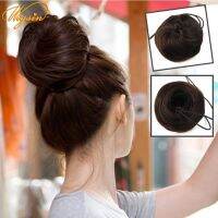 คลิปในผม Bun Ring Donut Chignon Hairpiece ผมหยิกสังเคราะห์ Extension วิกผม