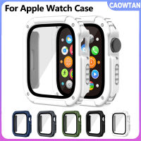 เคส PC + TPU กระจกสำหรับ Apple Watch,เคสกันกระแทกหน้าจอ44Mm 45Mm กรอบ I Watch Series 8 7 Se 6 5 4 3 42/40Mm