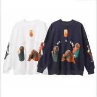 High Street Kanye New Album Jesus Religious Print Casual Long Sleeve Round Neck Sweater for Men and Women