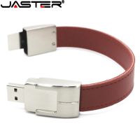 นาฬิกาข้อมือหนังแฟชั่นที่สร้างสรรค์ JASTER USB 2.0แฟลชไดร์ฟ32Gb พวงกุญแจหนังและโลหะ16Gb 64Gb ปากกาแฟลชไดร์ฟเมมโมรี่สติ๊ก