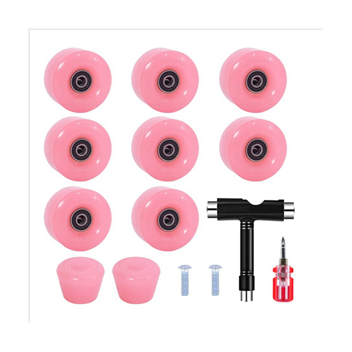 8-piece-skate-wheel-set-with-toe-plugs-58mm-x-32mm-82a-outdoor-indoor-skate-wheel