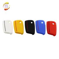 lujie Silicon 3 Button Remote Key Case Holder Cover for Volkswagen VW New Polo Golf 7 MK7 for Skoda Octavia Kodiaq Karoq Key Protector