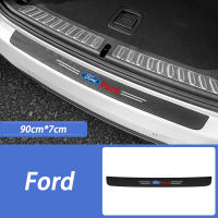 สติกเกอร์แท่งกันชนท้ายรถรถคาร์บอนไฟเบอร์ Ford แผ่นป้องกันท้ายป้องกันรอยขีดข่วนสำหรับโฟกัสรถยนต์แรงเยอร์เอ็กพลอเรอร์ Monteo Fiesta