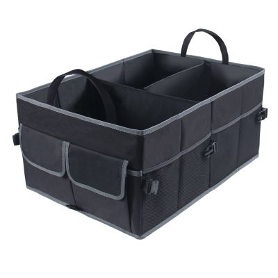 △ Auto Car Trunk Organizer - Multi-compartments Collapsible Durable Suv Car Organizer