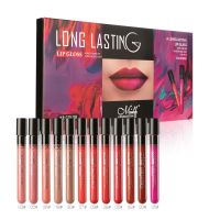 12PCSSet Velvet Matt Lipstick Waterproof Lip Gloss Long Lasting Moisturizing Lipstick Red Lip Tint Beauty Cosmetic