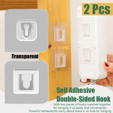 Plastic J Style Hook, Peel and Stick Ceiling Hanging Hook, Clip