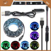 RESIGH FASHION 0.5-5เมตรค่ะ ไฟเส้น LED แบบ USB 5V ค่ะ 5050 RGB ไฟเส้น ลดกระหน่ำ กันน้ำกันน้ำได้ โคมไฟบรรยากาศพื้นหลังทีวี อุปกรณ์สำหรับห้องครัว