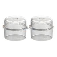 2Pcs Clear Blender Jar ฝาปิดที่ถอดออกได้และทนทาน Blender Jar สำหรับ Vorwerk Thermomix TM3156ถ้วยตวงฝาปิด