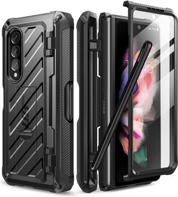 SUPCASE Unicorn Beetle Pro Series Case for Samsung Galaxy Z Fold 3 5G (2021), Full-Body Dual Layer Rugged Case with Built-in Screen Protector &amp; Kickstand &amp; S Pen Slot (Black)