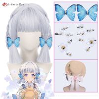 Genshin Impact New Skin Kamisato Ayaka Cosplay Wig Braided Heat Resistant Ayaka Springbloom Missive Party Cute Wigs + Wig Cap