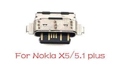 【☄New Arrival☄】 anlei3 5ชิ้นปลั๊กหางชาร์จ Usb Type-C พอร์ตตัวต่อที่ชาร์ทแจ็คสำหรับ Nokia 3 6 7 Plus 8 6.1 7.1 5.1บวก X5 X6 X7