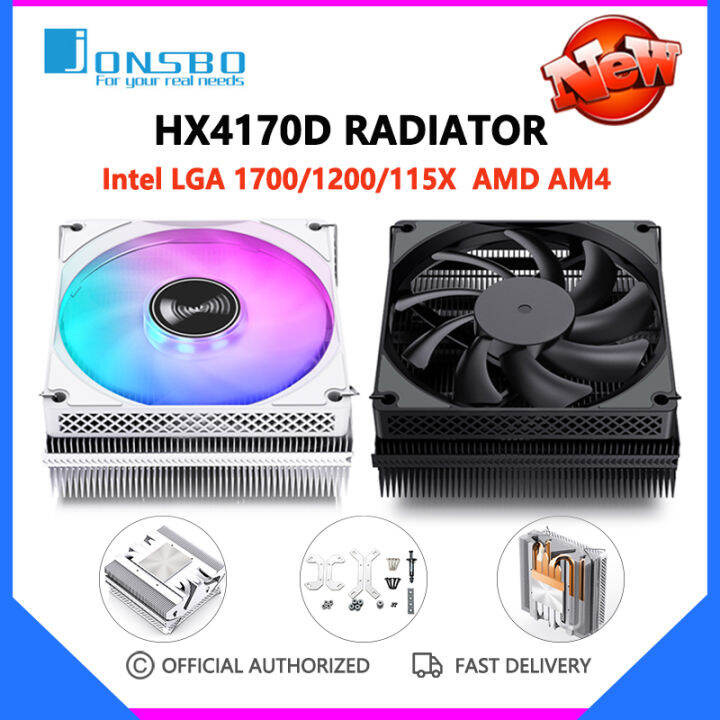 Jonsbo HX4170D Black/White radiator 4 Heat pipe CPU Cooler mute high