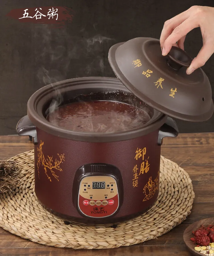 Household Automatic Purple Sand Slow Cooker Pot Intelligent