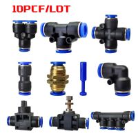 10PCS A Lot PY/PU/PV/PE/HVFF/SA/PK Pneumatic fitting pipe gas connectors direct thrust 4 to 12mm plastic hose quick couplings Hand Tool Parts Accessor