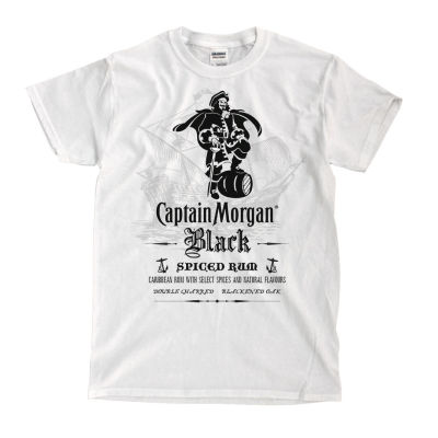 Capn Morgan Black Rum White T-Shirt - Ships Fast! High Quality! 2019 Unisex Tee XS-4XL-5XL-6XL